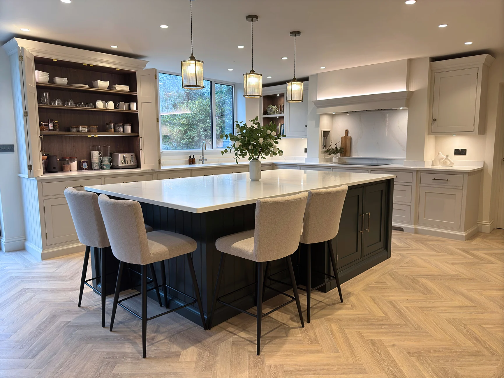 Luxury Handmade Shaker style classic kitchen designers in Surrey, UK.